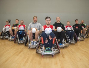 Harlequins Partner with GB Wheelchair Rugby - Photo mandatory by-line: Garry Bowden/Pinnacle - Tel: +44(0)1363 881025 - Mobile:0797 1270 681 - VAT Reg No: 768 6958 48 - 290414 - SPORT - RUGBY UNION - Surrey Sports Centre, Guilford, Surrey, England