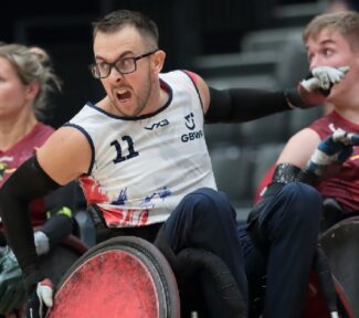 GB athlete Kieran Flynn during 2022 European Championship match