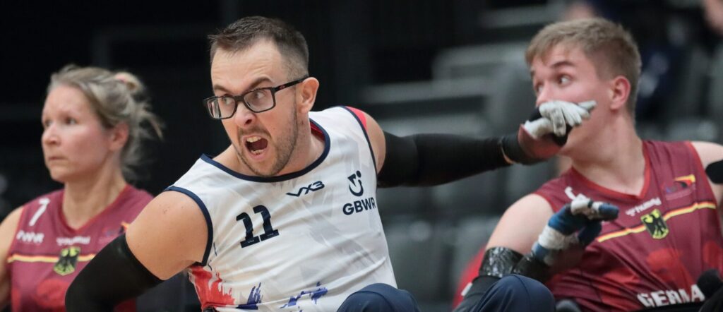 GB athlete Kieran Flynn during 2022 European Championship match