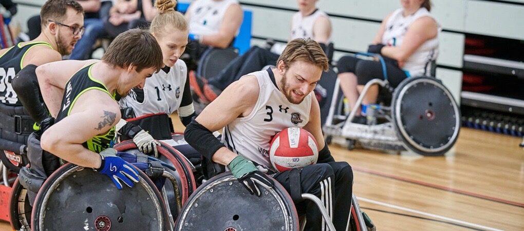 Wheelchair rugby players competing in GBWR's league