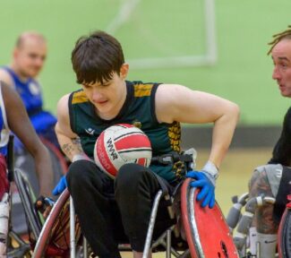 Picture of wheelchair rugby players