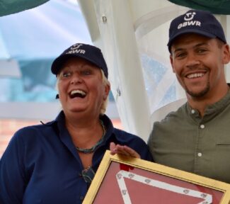 Kate Digweed and Jason Brisbane during Clay Shoot 2023