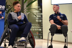 GBWR ambassador Shaunagh Brown with GB athlete Aaron Phipps