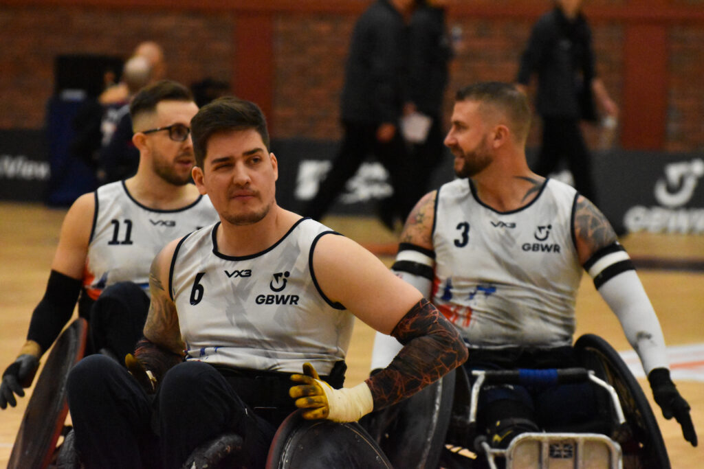 3 GB Wheelchair Rugby Players at the Quad Nations in Cardiff