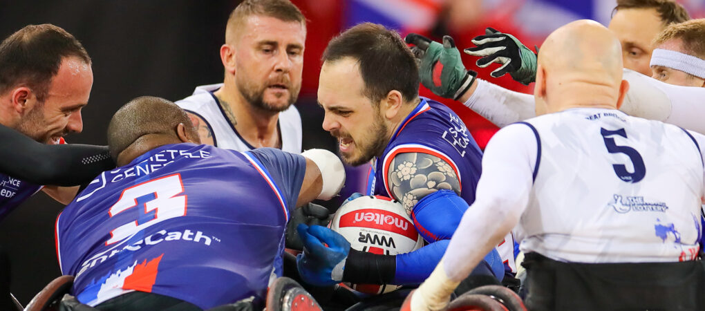 Wheelchair Rugby scrum